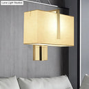 Modern chrome rectangular fabric wall sconce e26 e27 living room light