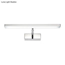 Modern chrome rectangular led wall light bedroom sconce