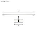 Modern chrome rectangular led wall light bedroom sconce