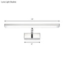 Modern chrome rectangular led wall light bedroom sconce