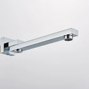 Modern chrome rectangular wall mounted faucet spout bathroom accessory