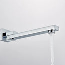 Modern chrome rectangular wall mounted faucet spout bathroom accessory