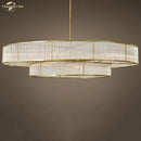 Modern chrome ribbed glass chandeliers for dining room led pendant