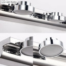Modern chrome round wall lamp bathroom light with acrylic shade