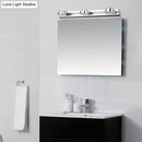Modern chrome round wall lamp bathroom light with acrylic shade