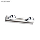 Modern chrome round wall lamp bathroom light with acrylic shade