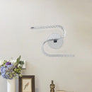 Modern chrome s-shape led wall sconce bedroom warm white light
