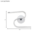 Modern chrome s-shape led wall sconce bedroom warm white light