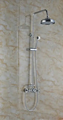 DecorBites™ Brass Shower Mixer Faucet Set with Handshower and 8" Rainfall Head