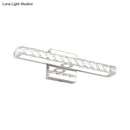 Modern chrome & silver champagne linear wall sconce bathroom light