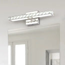Modern chrome & silver champagne linear wall sconce bathroom light