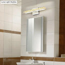 Modern chrome & silver champagne linear wall sconce bathroom light
