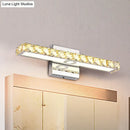 Modern chrome & silver champagne linear wall sconce bathroom light