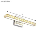Modern chrome & silver champagne linear wall sconce bathroom light