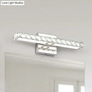Modern chrome & silver champagne linear wall sconce bathroom light