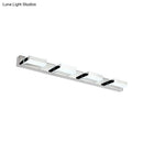 Modern chrome square acrylic vanity light bathroom fixture height