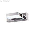 Modern chrome square acrylic vanity light bathroom fixture height