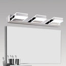 Modern chrome square acrylic vanity light bathroom fixture height
