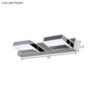 Modern chrome square acrylic vanity light bathroom fixture height