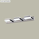 Modern chrome square acrylic vanity light bathroom fixture height