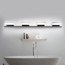 Modern chrome square acrylic vanity light bathroom fixture height