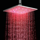 Modern chrome square led rain shower head bathroom fixture