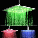 Modern chrome square led rain shower head bathroom fixture
