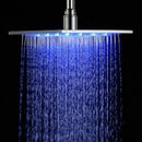 Modern chrome square led rain shower head bathroom fixture