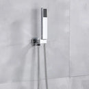 Modern chrome square shower faucet set bathroom rain showerhead