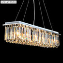Modern chrome stainless steel crystal chandelier dining room ceiling light