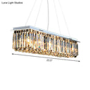 Modern chrome stainless steel crystal chandelier dining room ceiling light