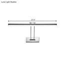 Modern chrome stainless steel linear led vanity fixture bathroom light