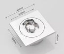 Modern chrome swimming pool fishbowl drain bathroom floor cover