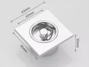 Modern chrome swimming pool fishbowl drain bathroom floor cover