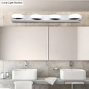Modern chrome three light vanity mirror light bathroom warm color