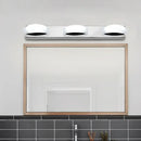 Modern chrome three light vanity mirror light bathroom warm color