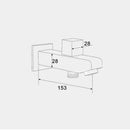 Modern chrome tub spout filler with bidet spray bathroom accessory