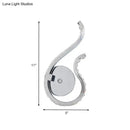 Modern chrome twist led wall light bedroom warm white light