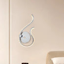 Modern chrome twist led wall light bedroom warm white light