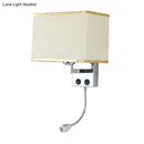 Modern chrome wall lamp with gooseneck reading light – bedroom
