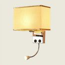 Modern chrome wall lamp with gooseneck reading light – bedroom