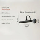 Modern chrome wall light reading lamp bedroom gold mirror headlight