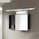 Modern chrome wall light with adjustable stainless steel shade bathroom