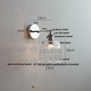 DecorBites™ Ceramic LED Wall Light Sconce, Pull Chain Switch, Modern Style
