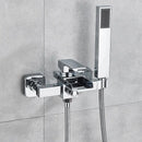 DecorBites™ Black Wall Mount Bathtub Shower Faucet with Waterfall Spout