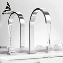 Modern chrome waterfall brass chrome bathroom sink faucet