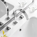 Modern chrome waterfall brass chrome bathroom sink faucet