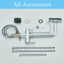 Modern chrome waterfall kitchen faucet with pull out spray
