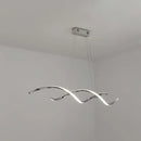 Modern chrome wave led island lighting – kitchen pendant light