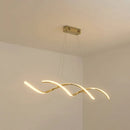 Modern chrome wave led island lighting – kitchen pendant light